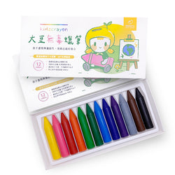 MIT台灣製 Kidzcrayon12色大豆無毒蠟筆/2入組